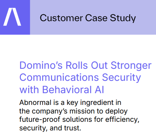 Abnormal AI Dominos case study